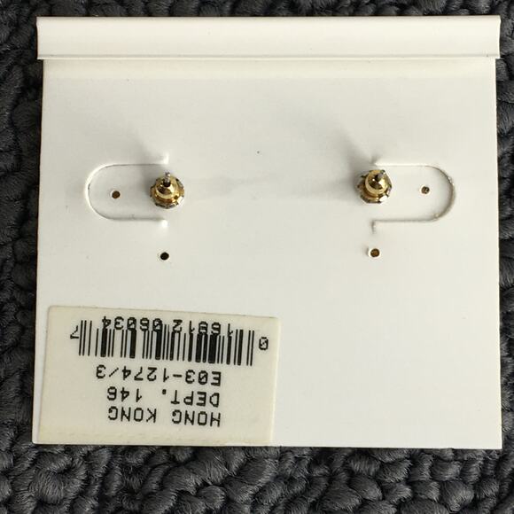 Vintage Christmas Bell Pierced Earrings Gold Tone w/‎ Green & Red - Picture 7 of 13